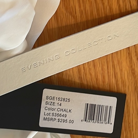 NWT HALSTON Heritage Evening Collection Women’s Chalk Dress Size 14 - Picture 3 of 5